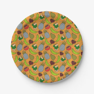 Fruit seamless pattern Fruit surface pattern 23 Paper Plate