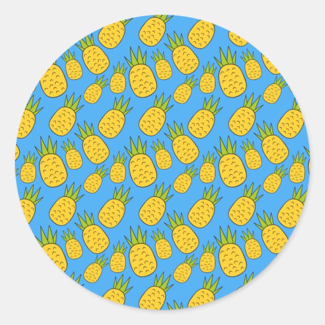 Fruit seamless pattern | Fruit surface pattern 24 Classic Round Sticker (Front)