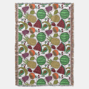 Fruit seamless pattern   Fruit surface pattern 25 Throw Blanket