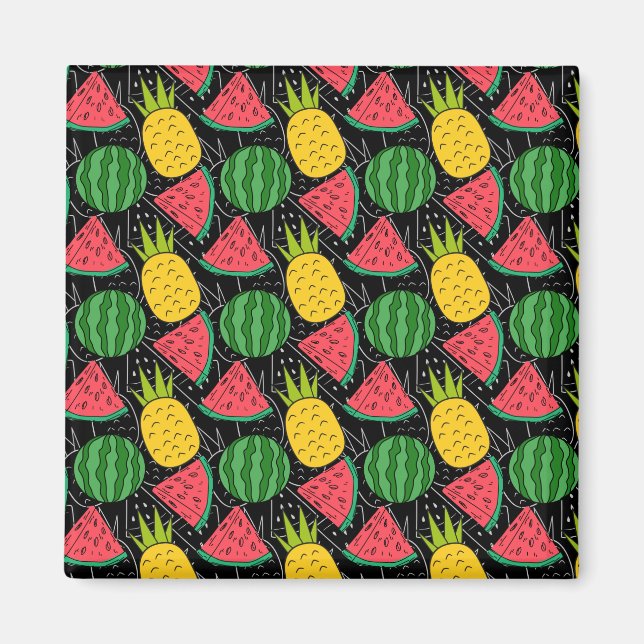 Fruit seamless pattern | Fruit surface pattern 26 Magnet (Front)