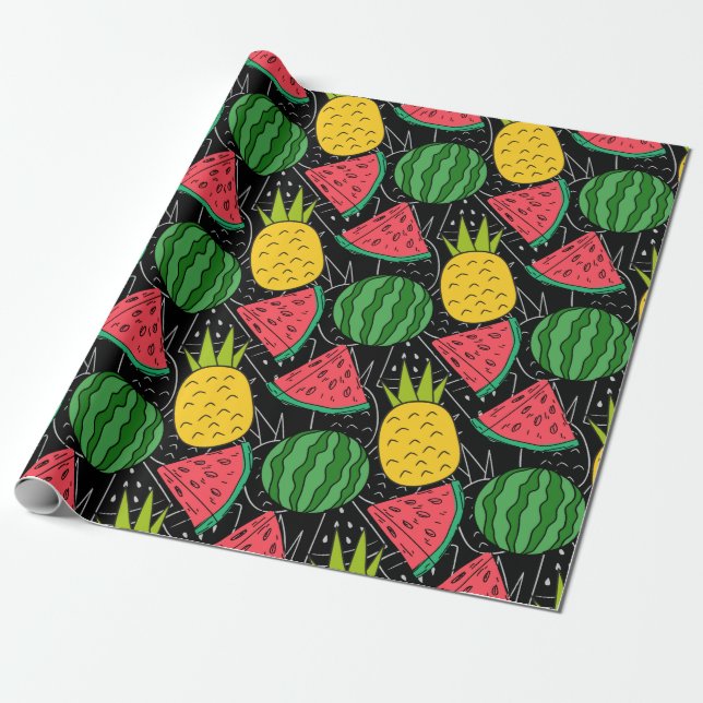 Fruit seamless pattern | Fruit surface pattern 26 Wrapping Paper (Unrolled)