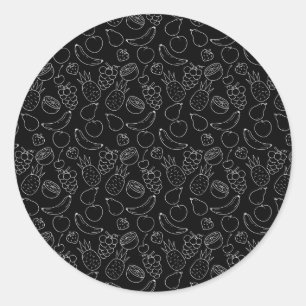 Fruit seamless pattern Fruit surface pattern 2 Classic Round Sticker
