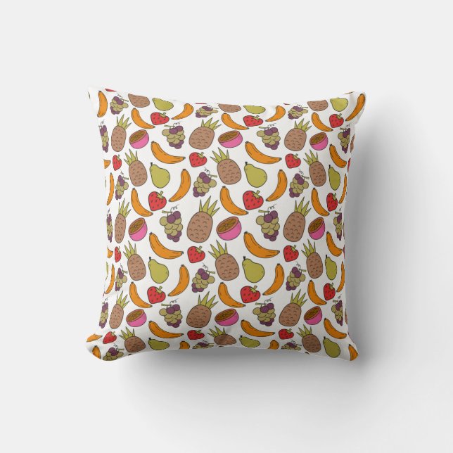 Fruit seamless pattern | Fruit surface pattern 33 Cushion (Front)