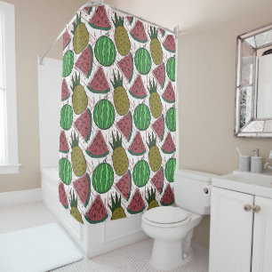 Fruit seamless pattern   Fruit surface pattern 35 Shower Curtain