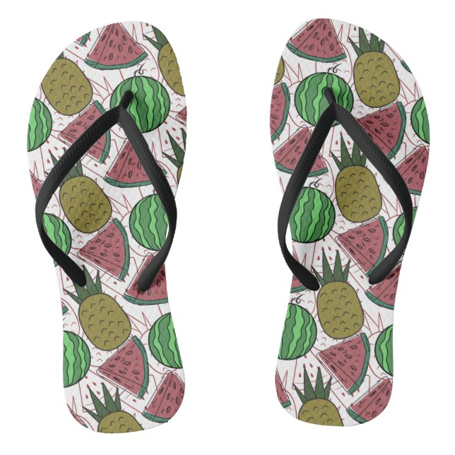 Fruit seamless pattern | Fruit surface pattern 35 Thongs (Footbed)