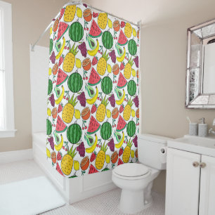 Fruit seamless pattern   Fruit surface pattern 37 Shower Curtain