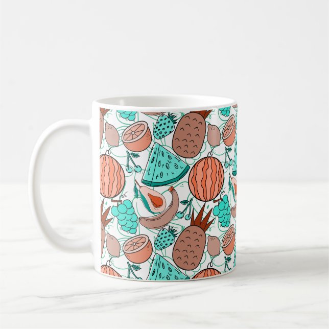 Fruit seamless pattern | Fruit surface pattern 39 Coffee Mug (Left)