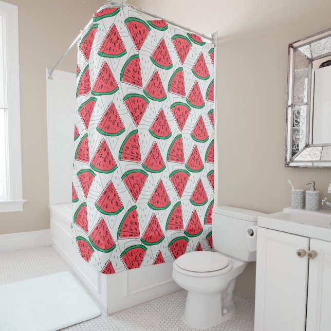 Fruit seamless pattern | Fruit surface pattern 3 Shower Curtain (In Situ)