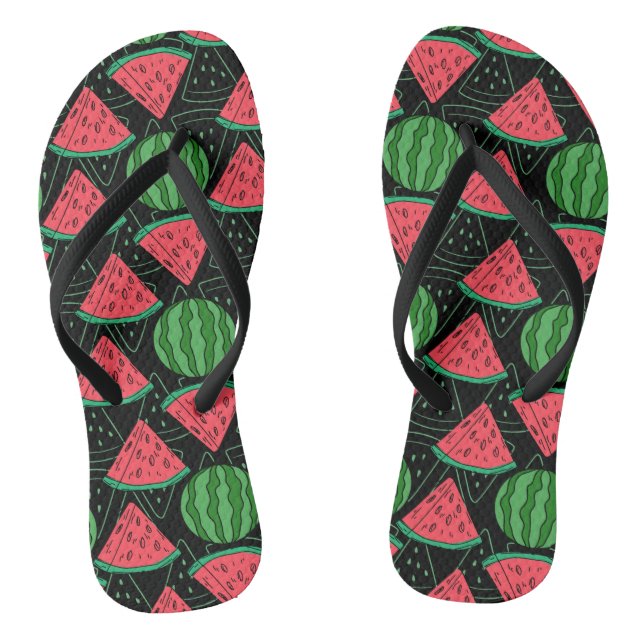 Fruit seamless pattern | Fruit surface pattern 43 Thongs (Footbed)