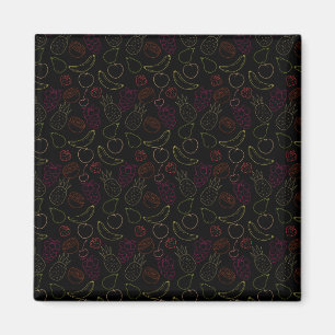 Fruit seamless pattern Fruit surface pattern 44 Magnet