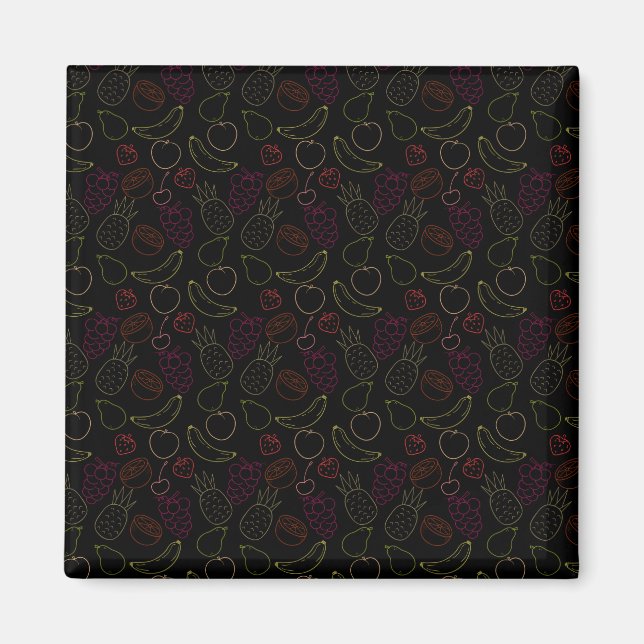 Fruit seamless pattern | Fruit surface pattern 44 Magnet (Front)