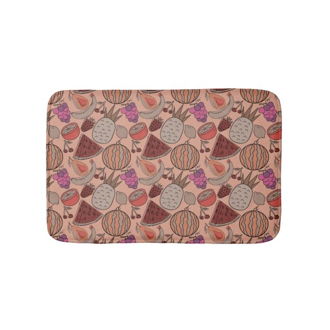 Fruit seamless pattern | Fruit surface pattern 45 Bath Mat (Front)