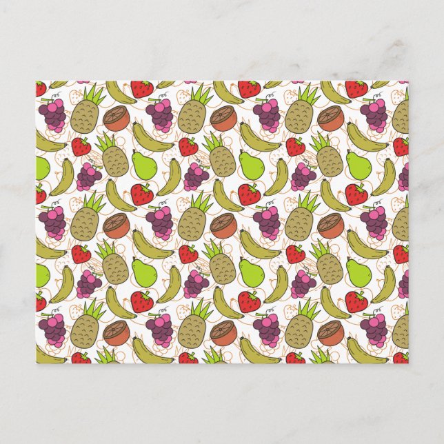 Fruit seamless pattern | Fruit surface pattern 49 Postcard (Front)