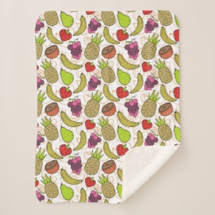 Fruit seamless pattern Fruit surface pattern 49 Sherpa Blanket