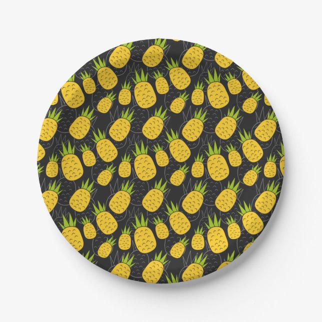 Fruit seamless pattern | Fruit surface pattern 4 Paper Plate (Front)