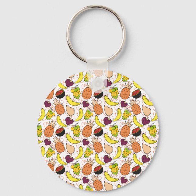 Fruit seamless pattern | Fruit surface pattern 50 Key Ring (Front)