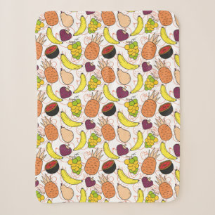 Fruit seamless pattern Fruit surface pattern 50 Sherpa Blanket