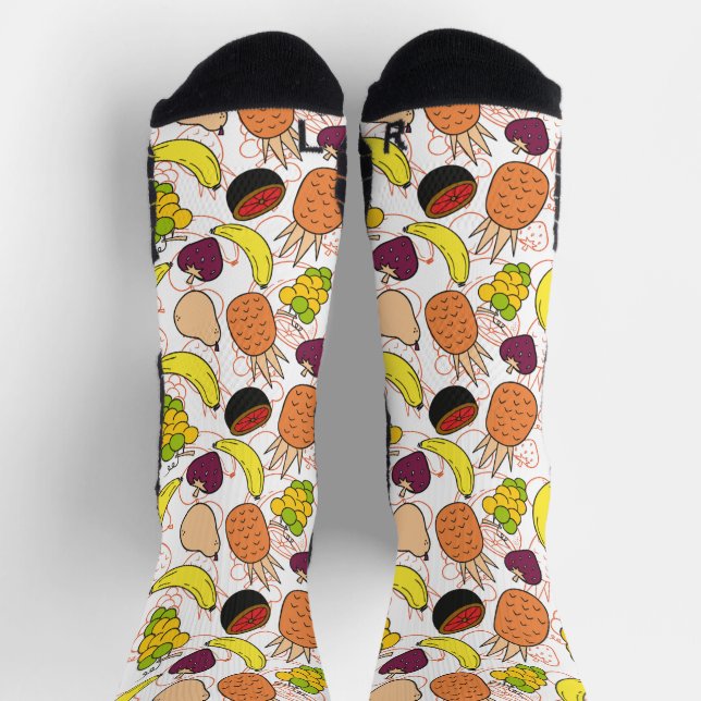 Fruit seamless pattern | Fruit surface pattern 50  Socks (Top)