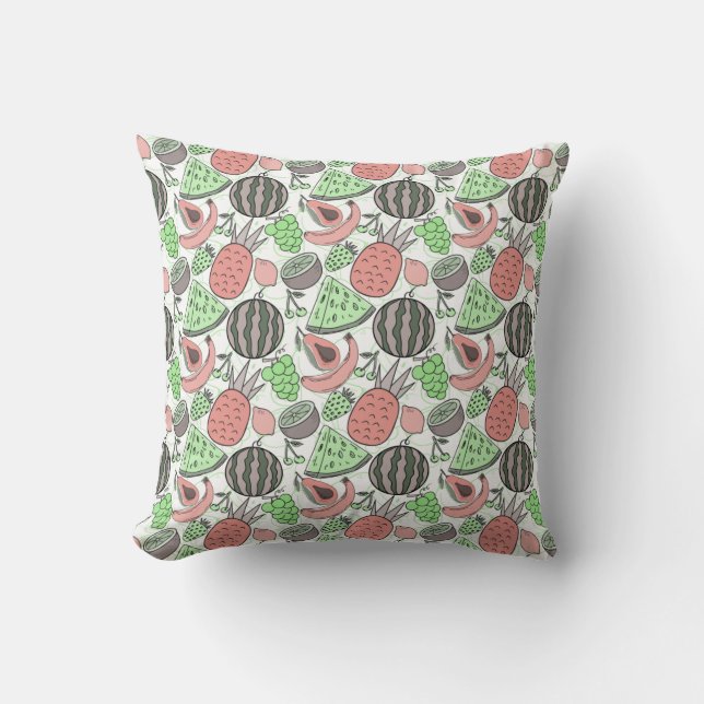 Fruit seamless pattern | Fruit surface pattern 53 Cushion (Front)