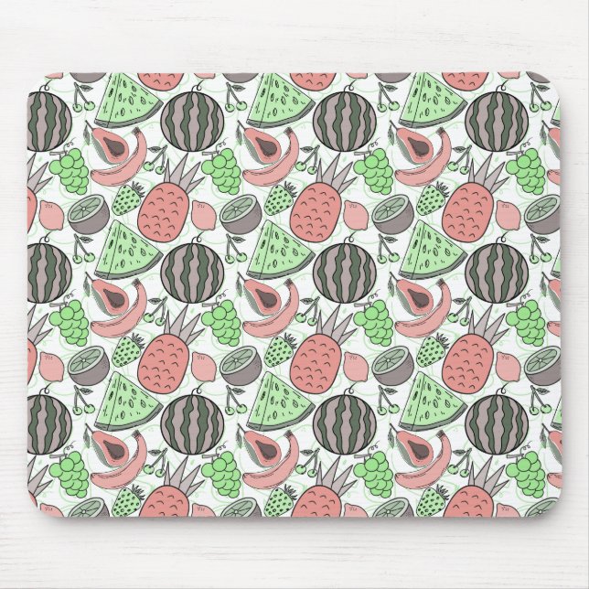 Fruit seamless pattern | Fruit surface pattern 53 Mouse Pad (Front)