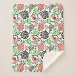 Fruit seamless pattern   Fruit surface pattern 53 Sherpa Blanket
