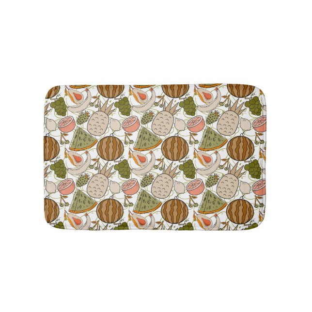 Fruit seamless pattern | Fruit surface pattern 54 Bath Mat (Front)