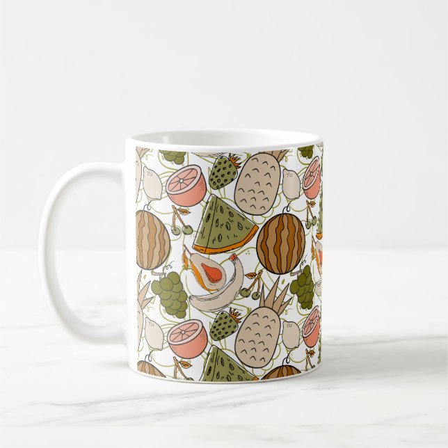 Fruit seamless pattern | Fruit surface pattern 54 Coffee Mug (Left)