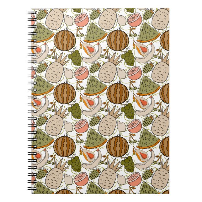 Fruit seamless pattern | Fruit surface pattern 54 Notebook (Front)