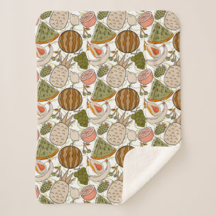 Fruit seamless pattern Fruit surface pattern 54 Sherpa Blanket