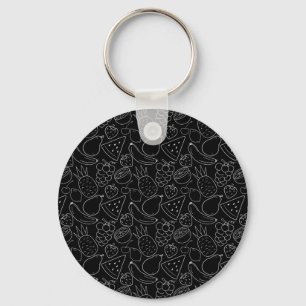 Fruit seamless pattern Fruit surface pattern 55 Key Ring