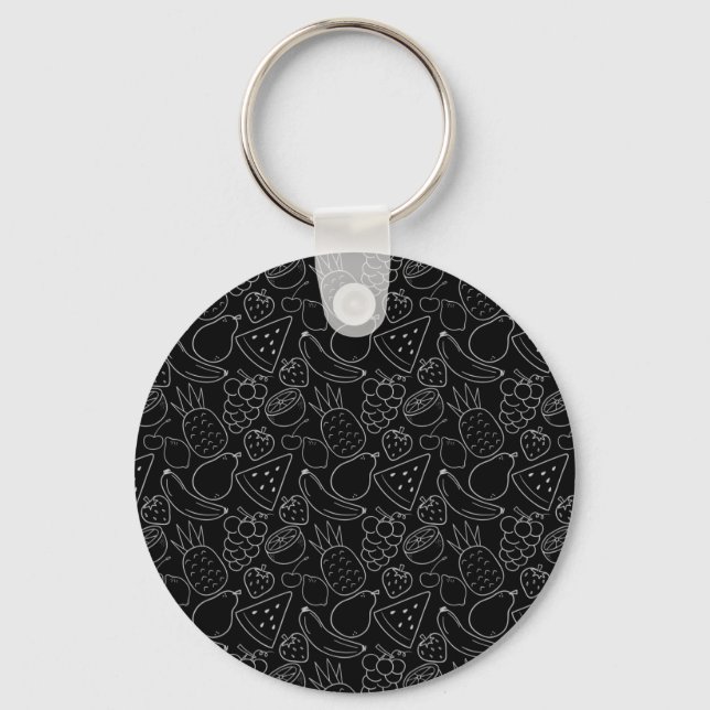 Fruit seamless pattern | Fruit surface pattern 55 Key Ring (Front)