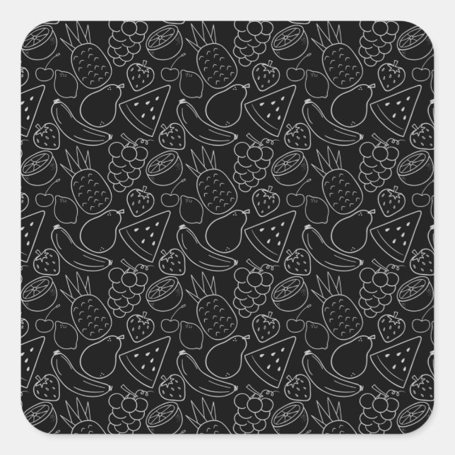 Fruit seamless pattern | Fruit surface pattern 55 Square Sticker (Front)