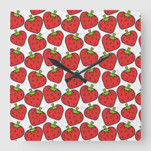 Fruit seamless pattern Fruit surface pattern 60 Square Wall Clock