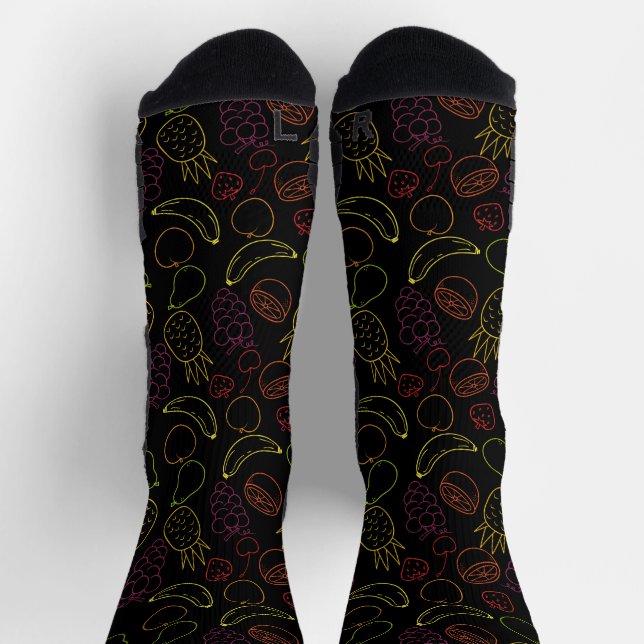 Fruit seamless pattern | Fruit surface pattern 6  Socks (Top)