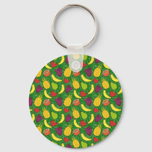 Fruit seamless pattern | Fruit surface pattern 7 Key Ring (Front)