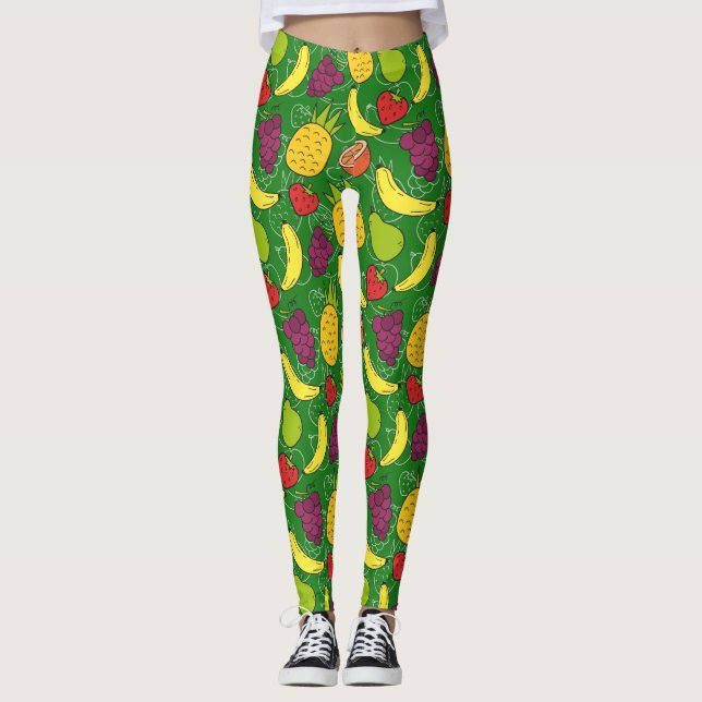 Fruit seamless pattern | Fruit surface pattern 7 Leggings (Front)