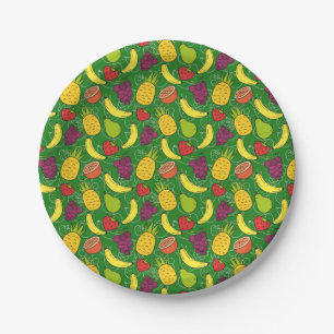 Fruit seamless pattern   Fruit surface pattern 7 Paper Plate