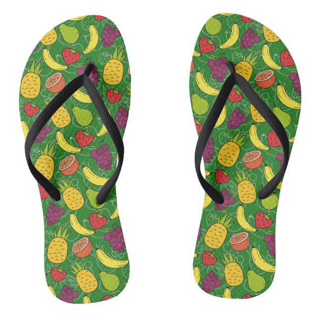 Fruit seamless pattern | Fruit surface pattern 7 Thongs (Footbed)