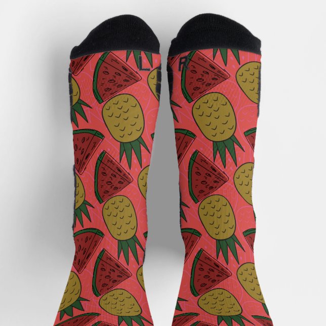 Fruit seamless pattern | Fruit surface pattern 8  Socks (Top)