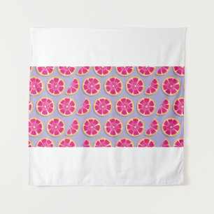 Fruit seamless pattern, grapefruit slices with sha tapestry