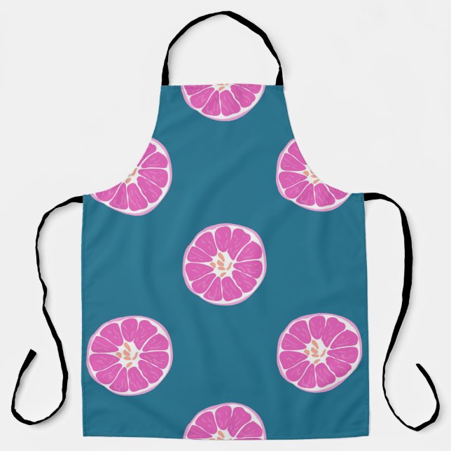 Fruit seamless pattern with orange. abstract,art,b apron (Front)