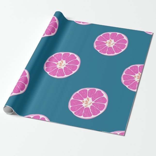 Fruit seamless pattern with orange. abstract,art,b wrapping paper (Unrolled)
