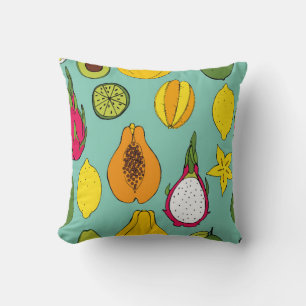 Fruit. Seamless vintage pattern Cushion