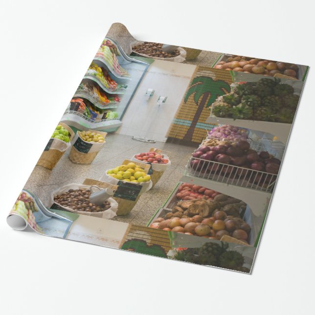 Fruit shop wrapping paper (Unrolled)