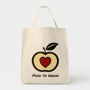 Fruit Shopping Food to Grow Logo, Budget Tote Bag