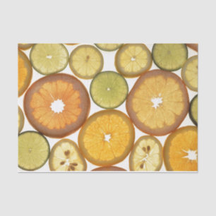 Fruit slices citrus orange lemon lime tissue paper