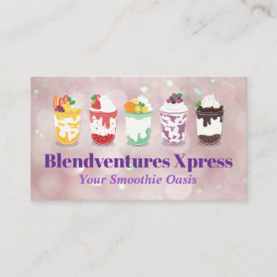 Fruit Smoothie Shakes   Berries Business Card