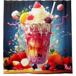 Fruit Smoothie Shower Curtain