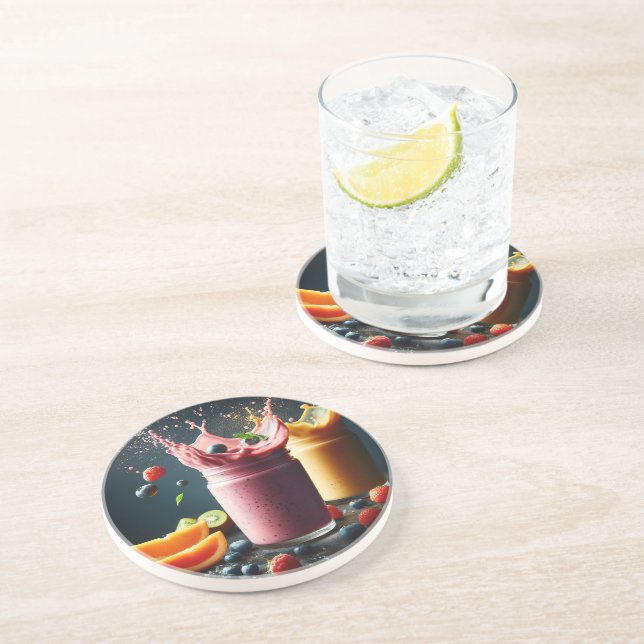 Fruit smoothies coaster (Side)