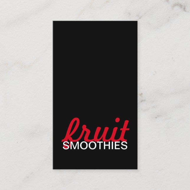 fruit smoothies punch card (Front)
